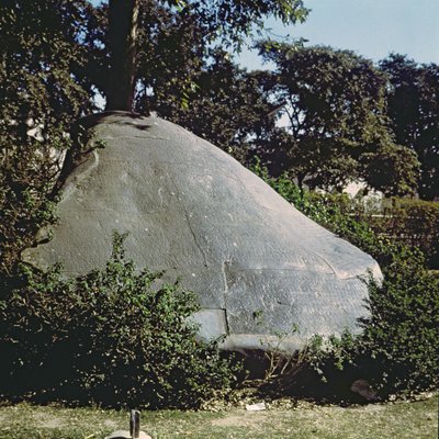 Copy of the stone of Emperor Ashoka (c.264-223 BC) by Indian